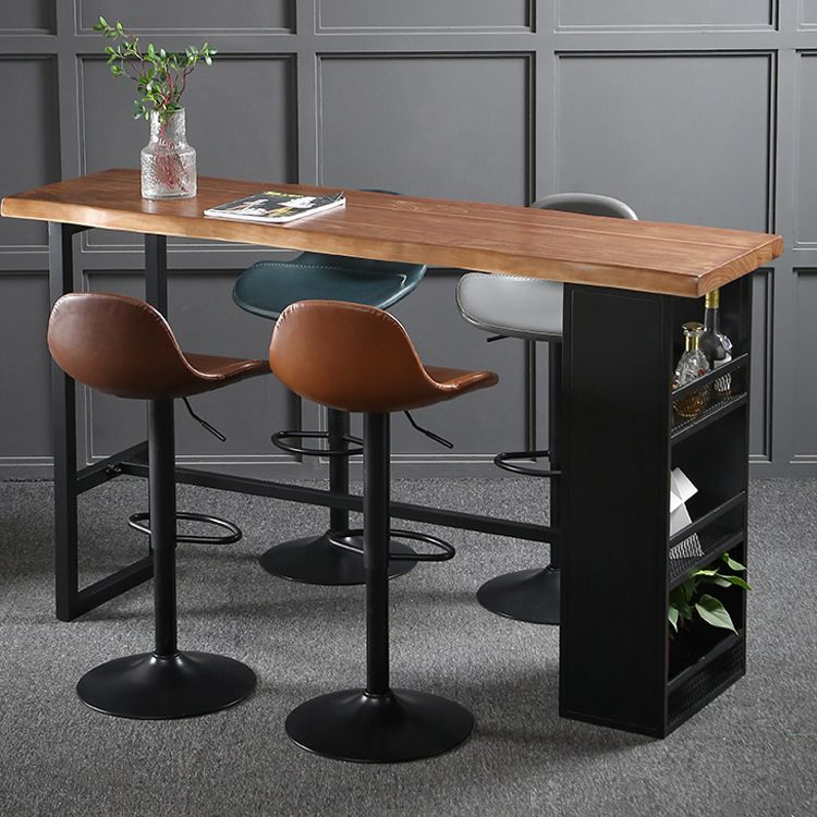 Indoor Adjustable Counter-height Stool with Swivel Leather Counter Bar Stool