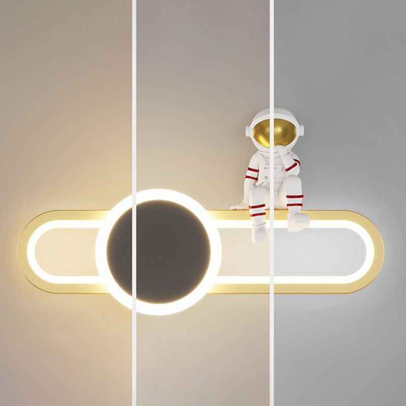 Nordic Metallic Wall Light Creative LED Wall Light Sconce for Kids' Room