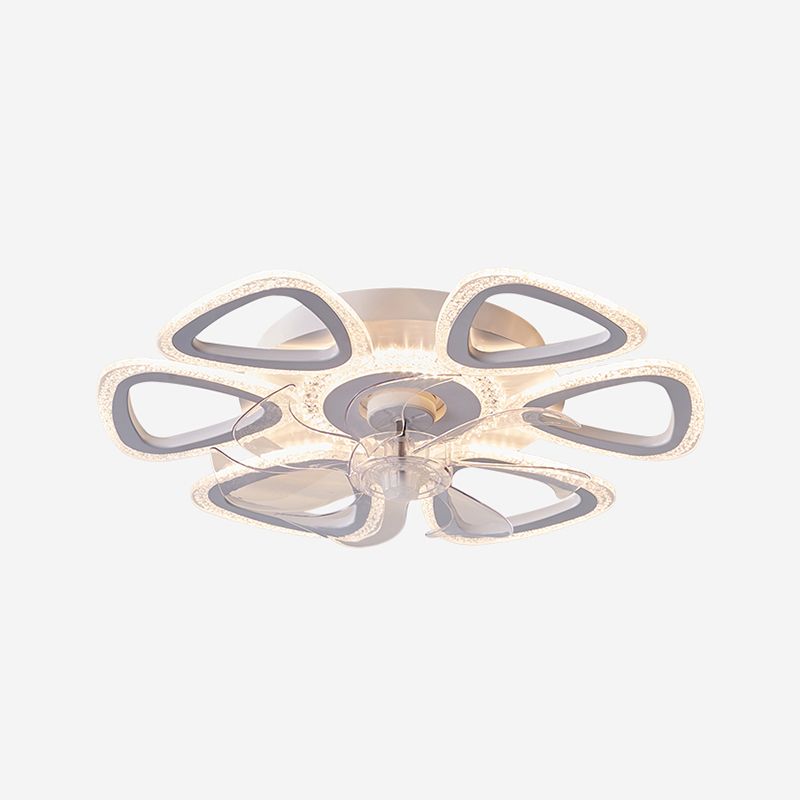 Luce a ventola del soffitto in metallo nordico illuminazione a filo a filo multipla con lama della ventola di plastica