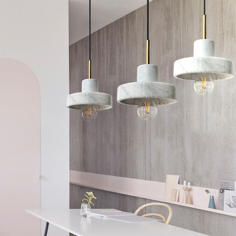 Cement Geometric Shaped Suspension Light Modern Style Hanging Lamps for Dining Room Living Room