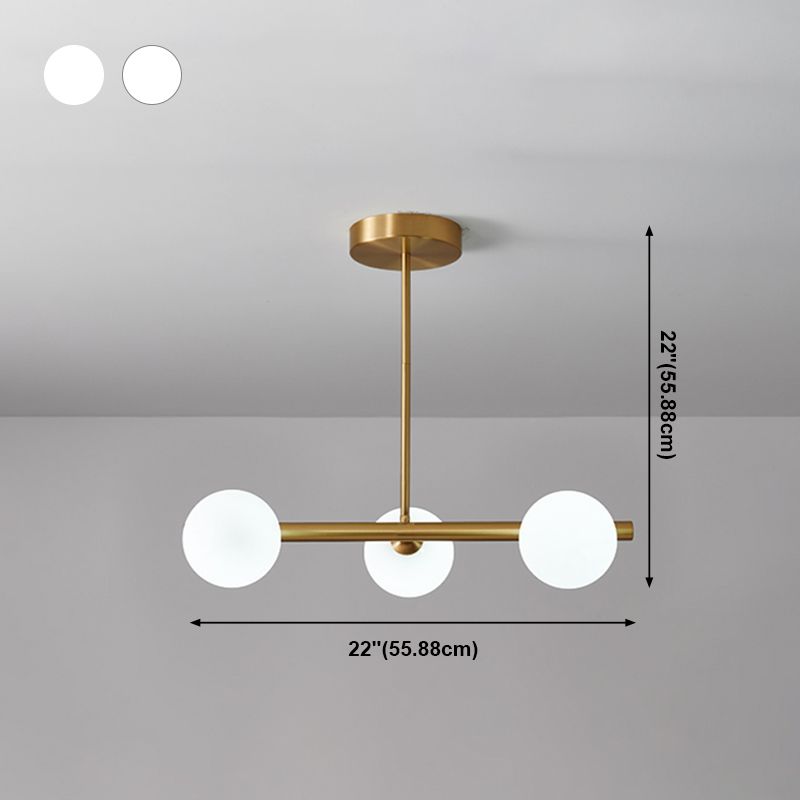 Modern Ball Pendant Lighting Glass Island Lamp for Dining Room