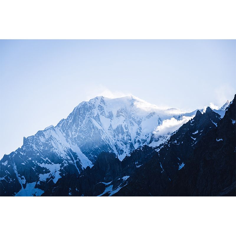 White Mountain Wall Paper Murals for Home Moisture Resistant, Personalised Size