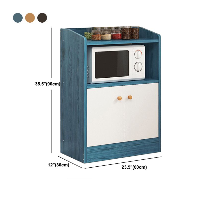 Modern Knobs Side Cabinet Rectangle Wood Storage Cabinet with Drawer