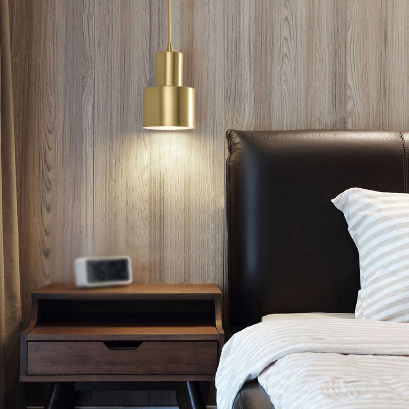 Geometric Hanging Light Fixtures Modern 1-Light Suspension Lamp with Acrylic Shade