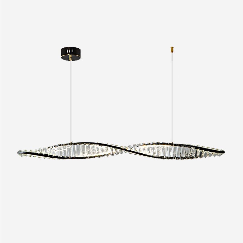 Single Modernism Golden/Black Ceiling Light LED Kitchen Island Lighting