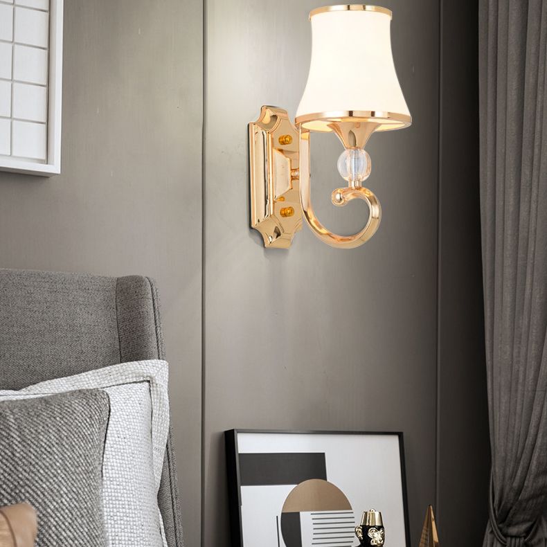 1-Licht geometrische Wandleuchten moderne einfache Style-Glas-Wandbeleuchtung in Schwarz