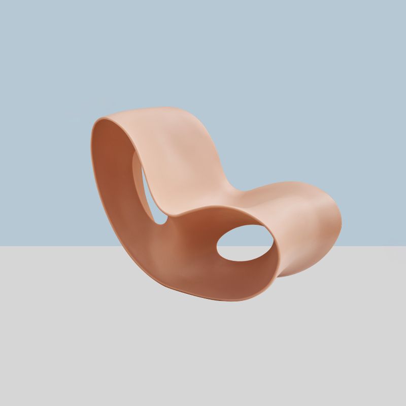 Modern Rocker Plastic Seat Belt Rocking Accent Chair for Living Room