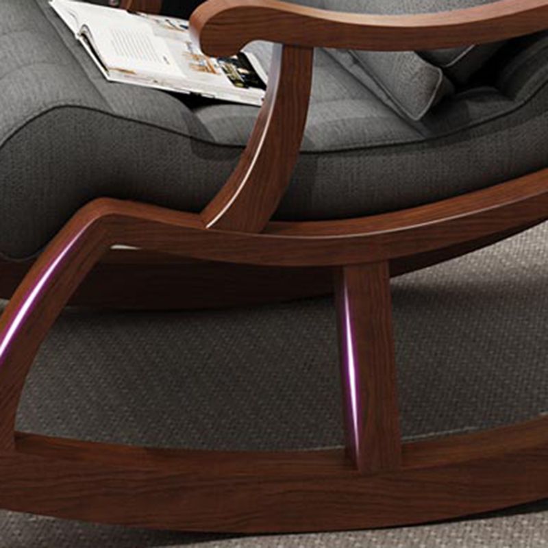 26.37" L x 59.05" W x 35.03" H Solid Wood Lounge Chair Sloped Arm Accent Chair