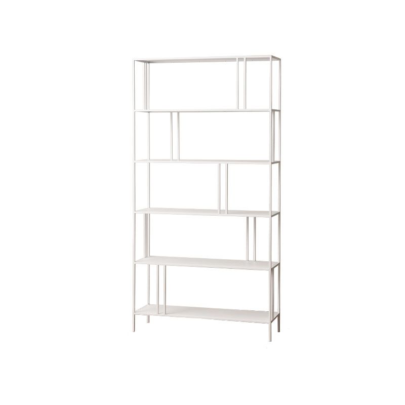 Contemporary Style Bookcase Metal Open Back Bookshelf for Home Office