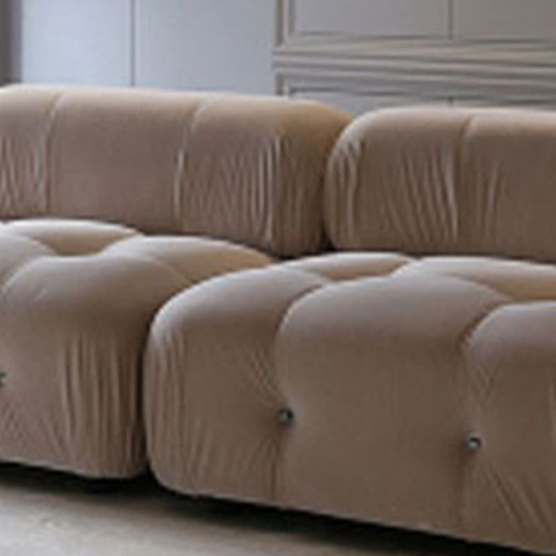 Contemporary Biscuit Back Sofa 26.38"High Wool Couch for Living Room,White