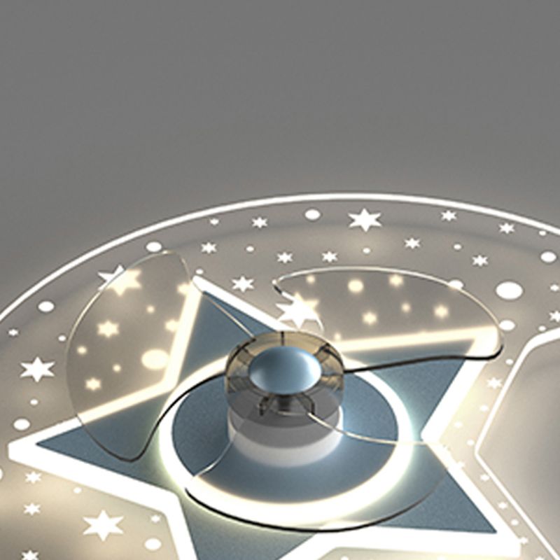 Mondform Metall Deckenlüfter Kid Style 3 Lichter Deckenventilator Lampe