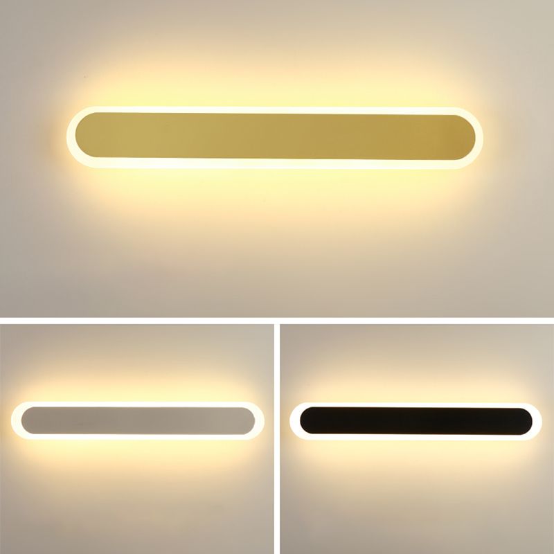 Moderno Minimalista Estilo lineal Luz montado en la pared lineal Discus de luz de pared de metal para sala de estar