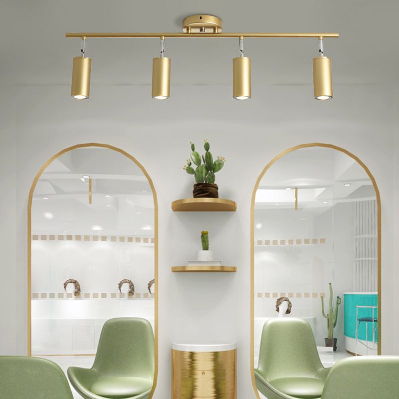 Lampada da soffitto a binario a LED di forma cilindrica, montaggio a incasso moderno in alluminio per camera da letto