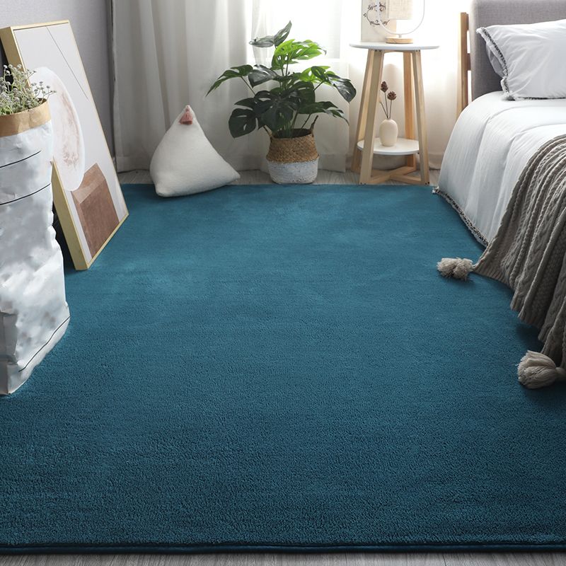 Calming Plain Shag Rug Polyester Indoor Carpet Non-Slip Backing Area Carpet for Home Decoration