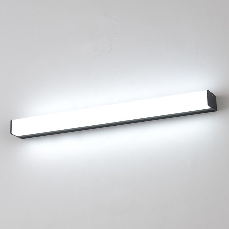 Modern Minimalist Style Rectangle Wall Mounted Vanity Lights 1 Light Vanity Lighting Ideas with Aluminum Alloy Shade