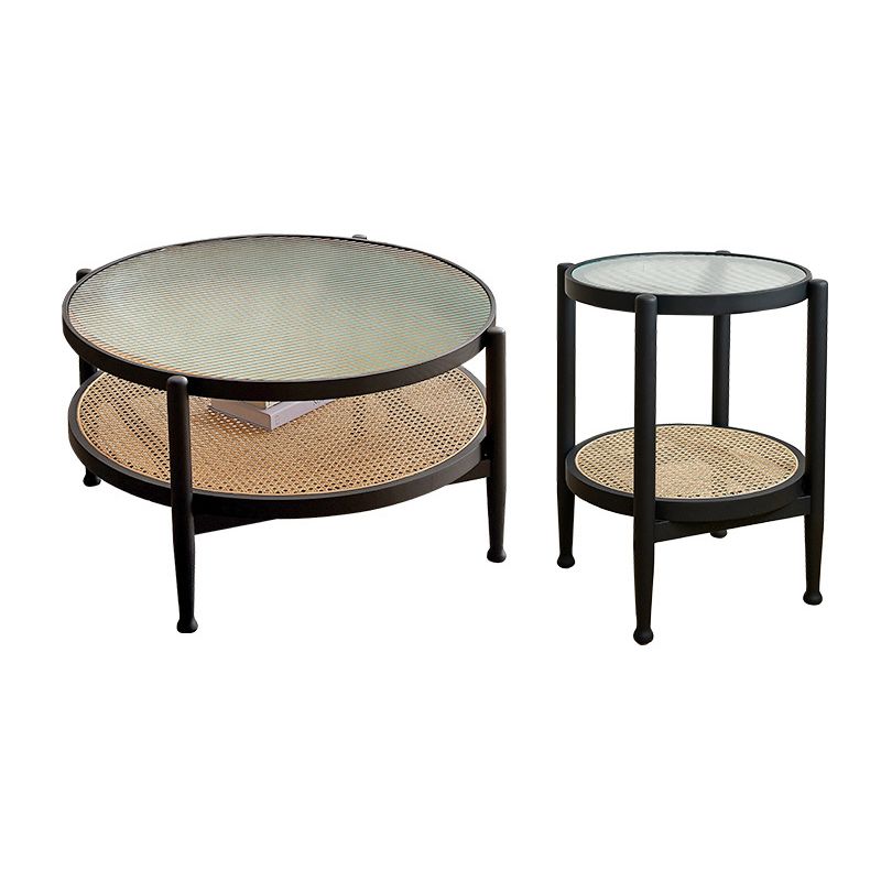 Contemporary 3/4 Legs Wooden with Storage Shelf Coffee Table