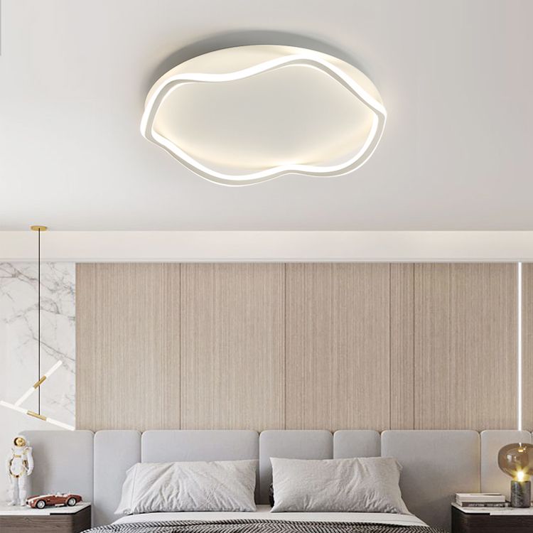 20" Long Simplicity Flush Ceiling Light Fixture Black/White Flush Mount Fixture