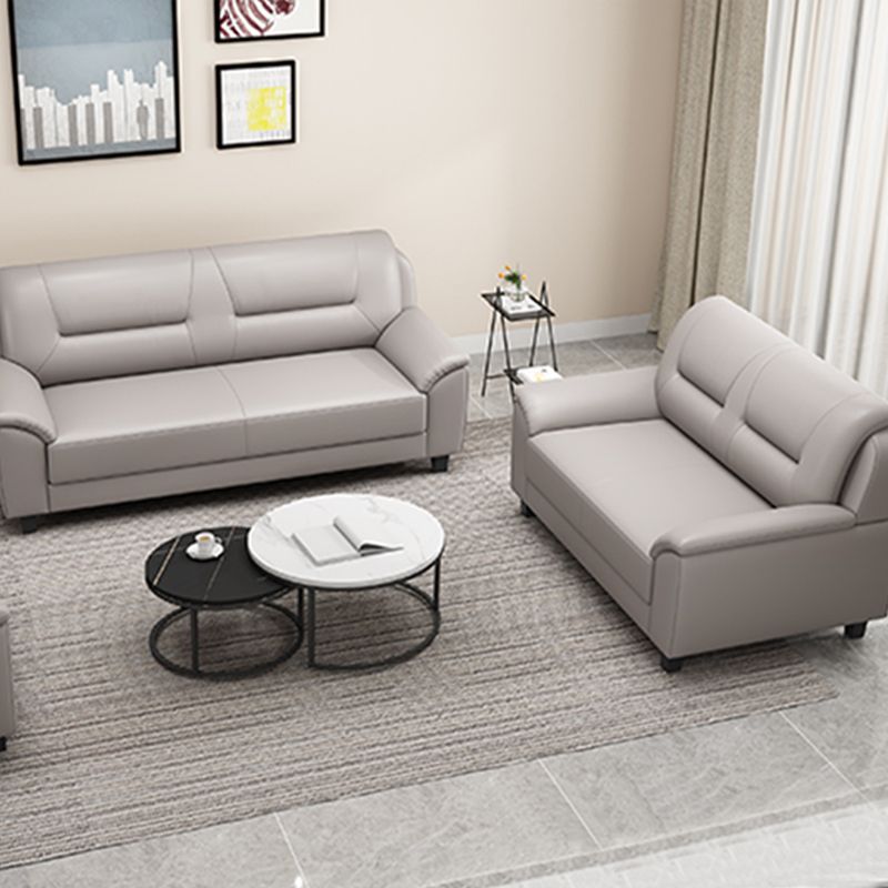 Pillow Top Arm Sofa 55.12"/70.87" W Faux Leather 3-Seat Loveseat
