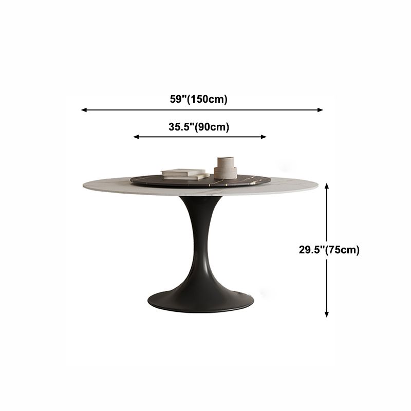 Mesa de comedor de tulipán redonda moderna de acabado mate para el hogar para el hogar