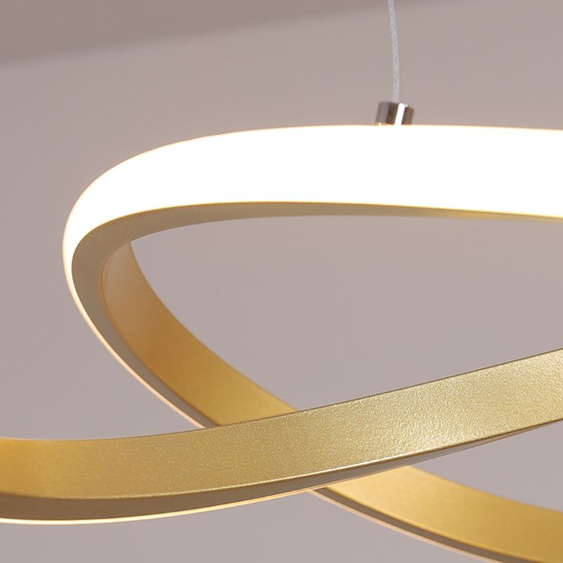 Twist Shade Metall Kronleuchter Licht moderne 1-helle Kronleuchterbeleuchtung in Gold