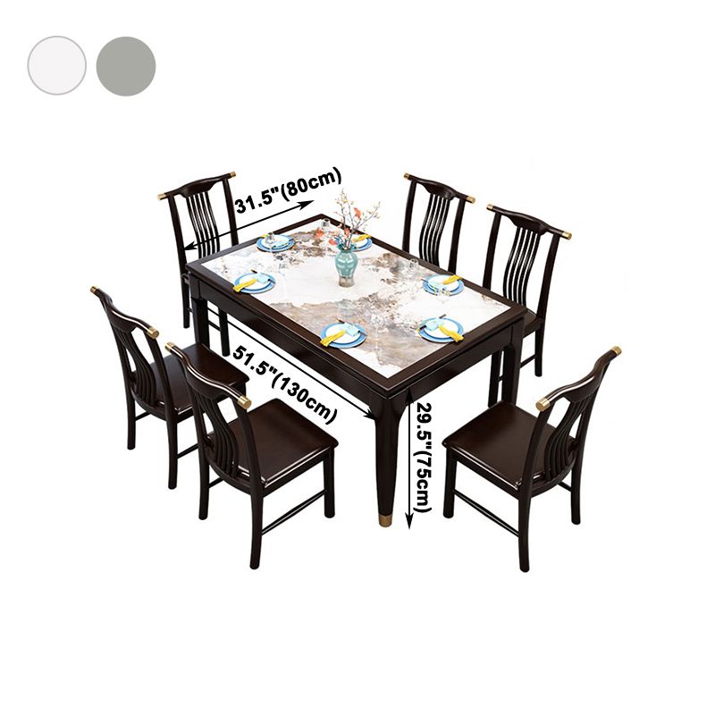 Rechteckform Esstisch Sintersteinten Mitte des Jahrhunderts mit 4 Beinen