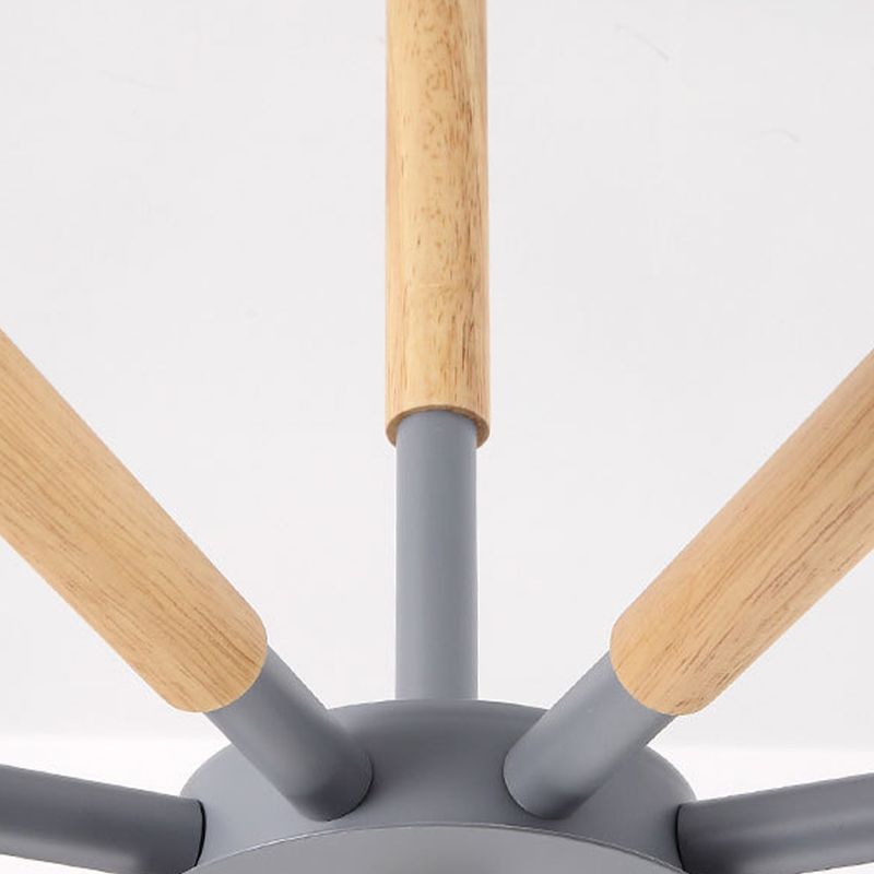 Nordic Multi Head Macron Chandelier Metal Chandelier Lighting Fixtures for Bedroom