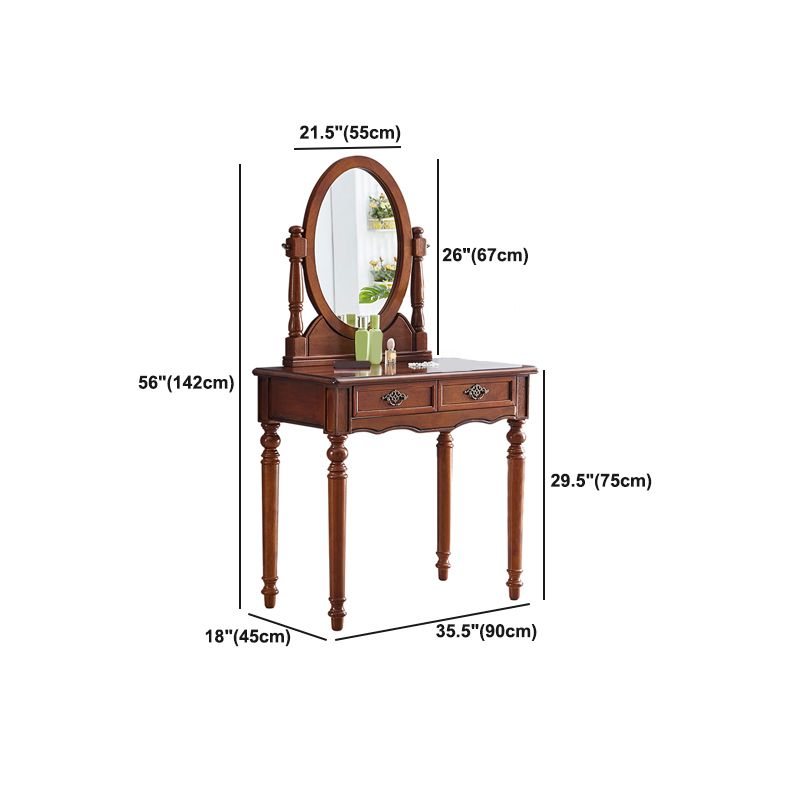 Traditional Vanity Dressing Table Set Solid Wood Make-up Vanity