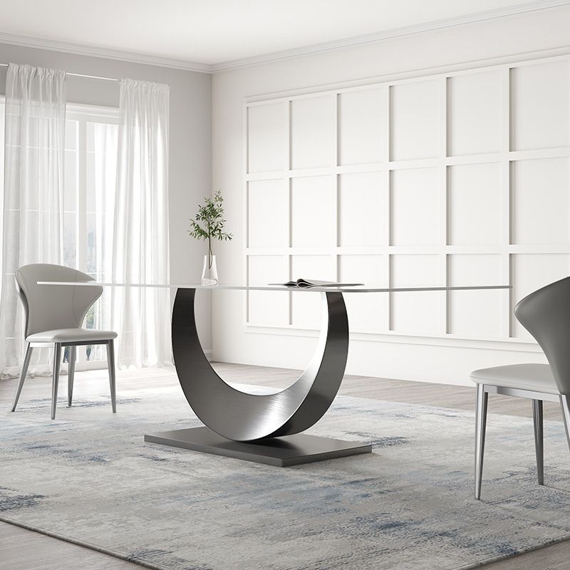 1/3/4/5/7/8 Pieces Dining Chairs Set  Dining Table Set with Sintered Stone Top