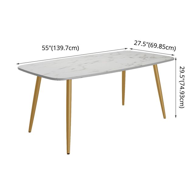 Scandinavian Sintered Stone Dining Table Sets with 4 Legs Base Dining Furniture for Home Use