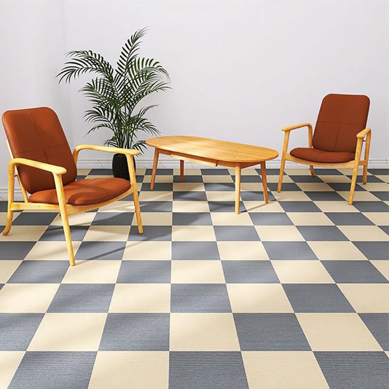 Home Carpet Tiles Color Block Stain Resistant Level Loop Carpet Tiles