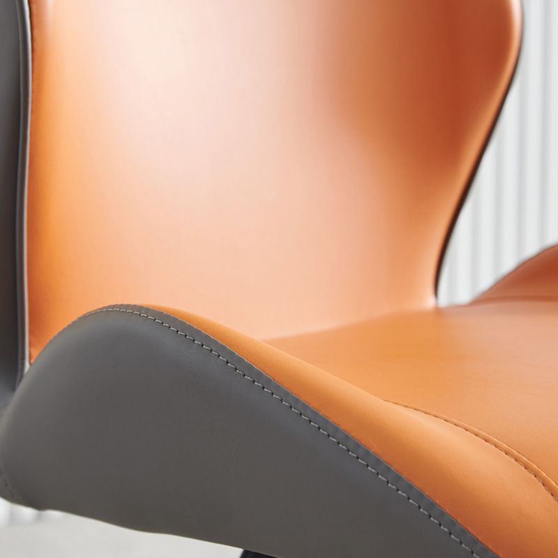 Sillas orejeras estilo moderno Sillas de comedor de cuero sin brazos (Juego de 2)