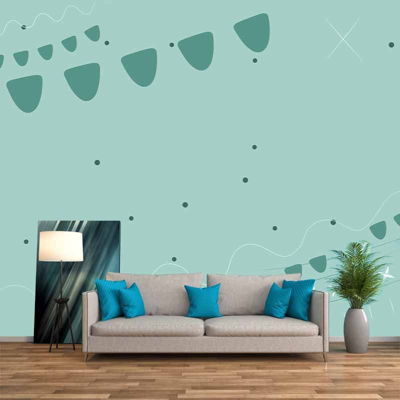 Modern Illustration Mural Wallpaper Geometry Decoration Indoor Wall Mural