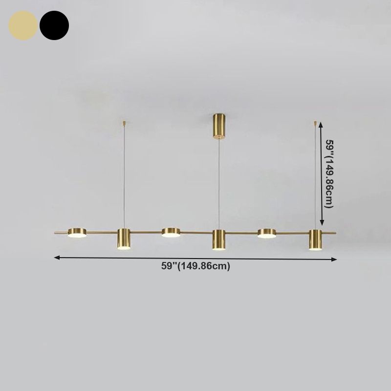 Cylinder Island Lighting Fixtures Contemporary Metal Island Lighting Ideas