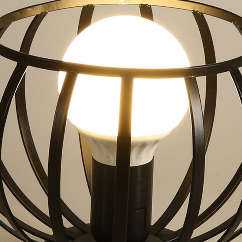 Industrial Creative Ceiling Fixture Wrought Iron Geometric Flush Mount for Corridor