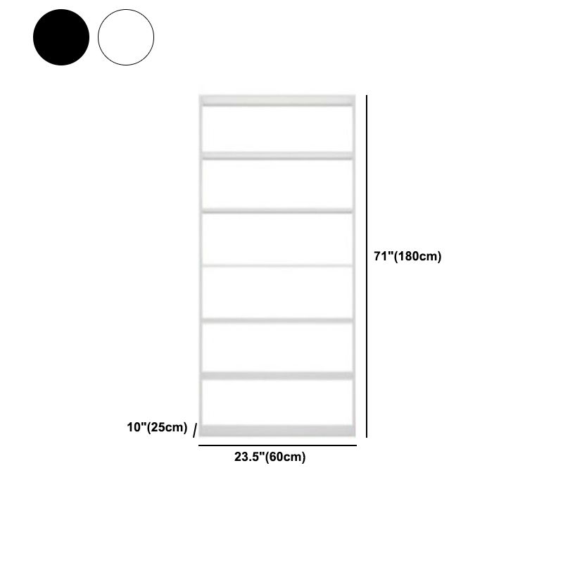 Rectangle Open Back Bookshelf Industrial Etagere Storage Bookcase
