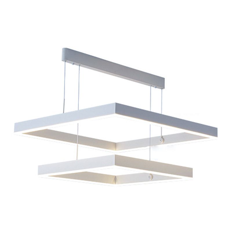 Moderner, geschichtter Kronleuchter -Aluminium -LED -Kronleuchter -Anhänger für Wohnzimmer