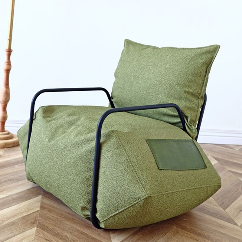 Faux Leather Chair with Square Arms and Storage Chair for Living Room