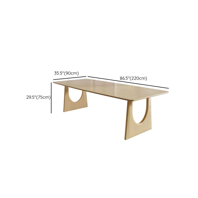 Modern 1/2/4/7 Pieces Dining Set Rectangle Pine Wood Dining Table for Dining Room