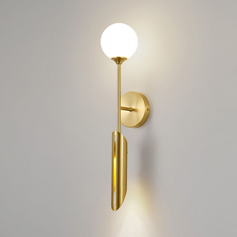 Post-Modern Wall Sconce Copper LED Sconce Lighting for Corridor