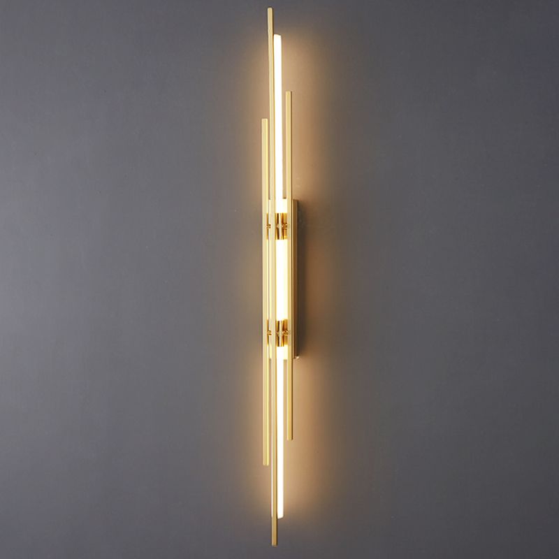 Modern Metal LED Wall Sconce Linear Shape Wall Light with Acrylic Shade for Bedroom