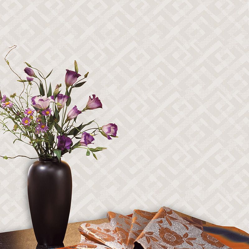 Nordic Geometries Wallpaper Roll for Accent Wall, Natural Color, 33-foot x 20.5-inch