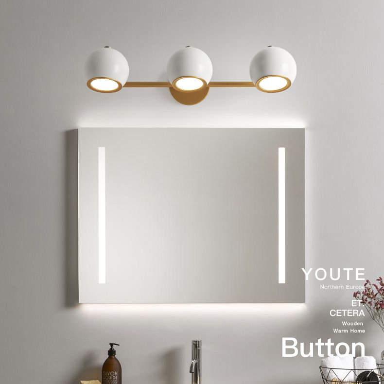 Globe Vanity Wall Sconce Nordic Minimalist Style Metal Vanity Lampe