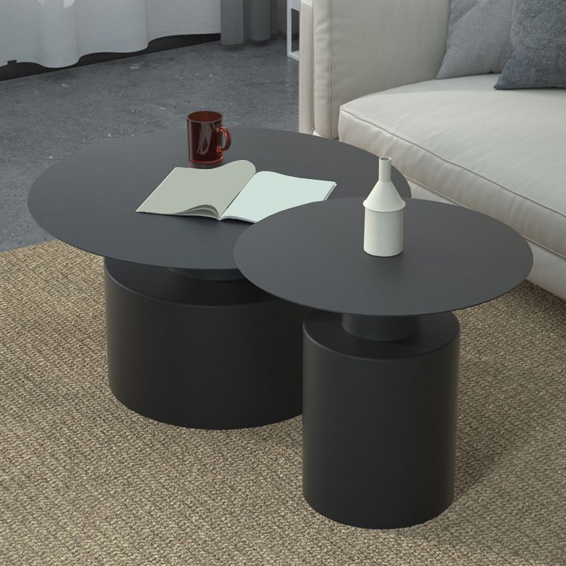 Round Pedestal Base Metal Table Frame Mid-century Modern Style Coffee Table