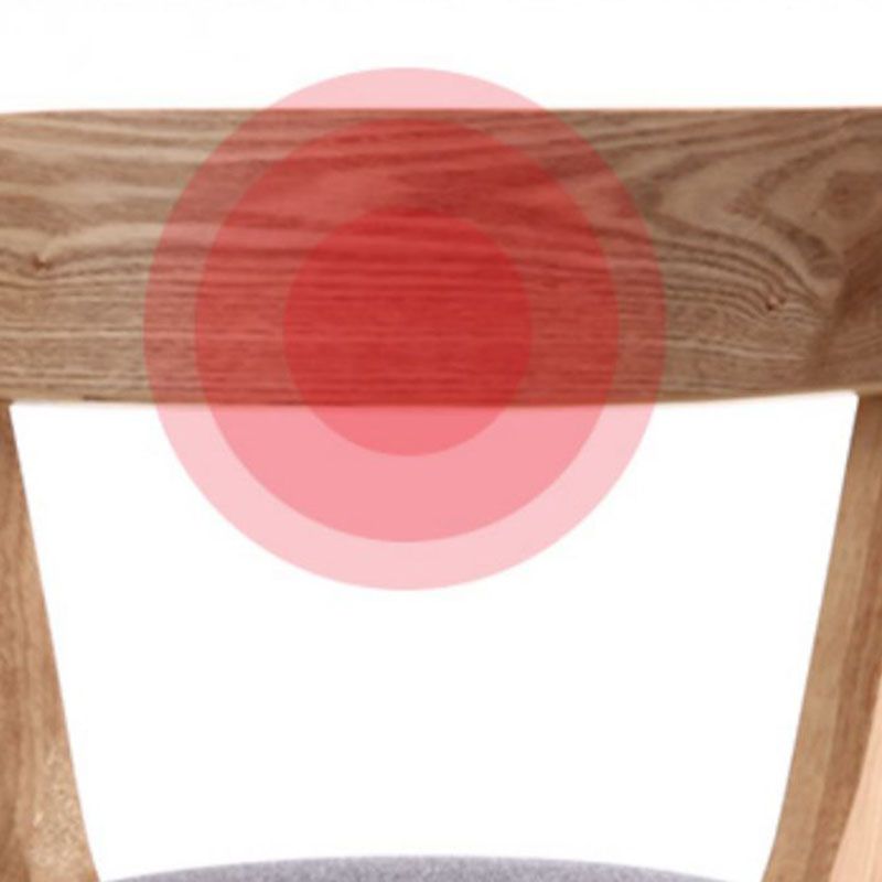 Scandinavian Rubberwood Coffee Shop Stool Footrest Upholstered Bar Stools