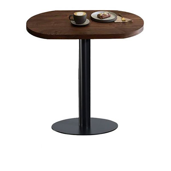 Scandinavian Pedestal Coffee Table Wood Scoring Coffee Table Set for Living Room