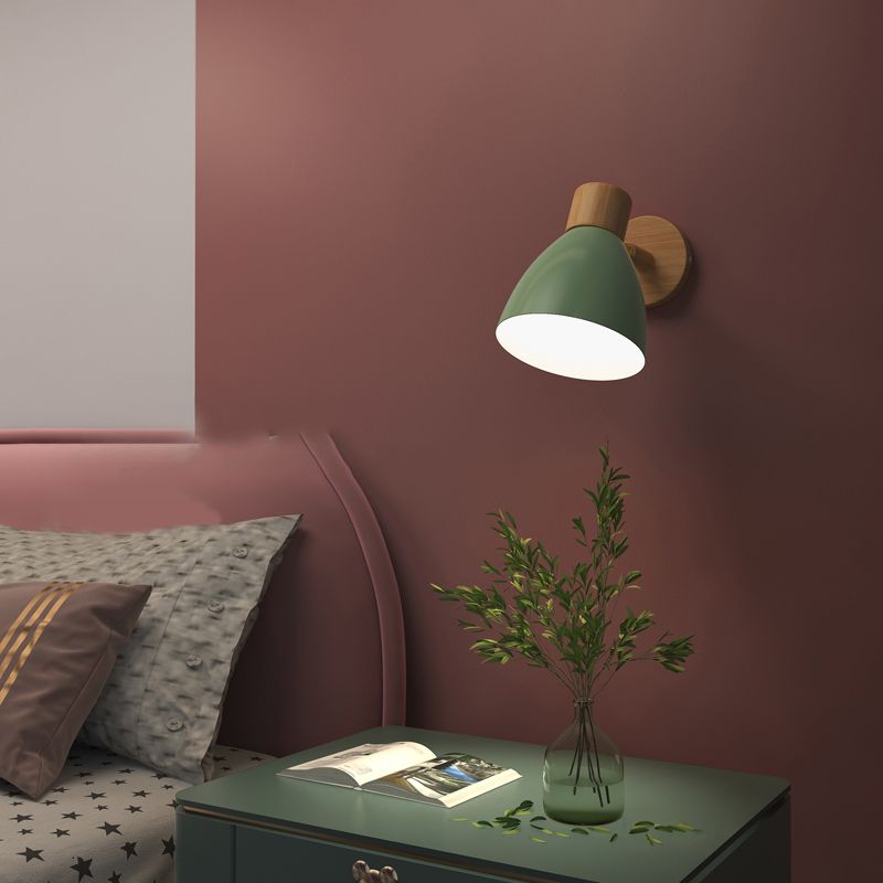 Nordic Style Wall Mount Light Bell Shape Colorful Wall Lamp for Living Room