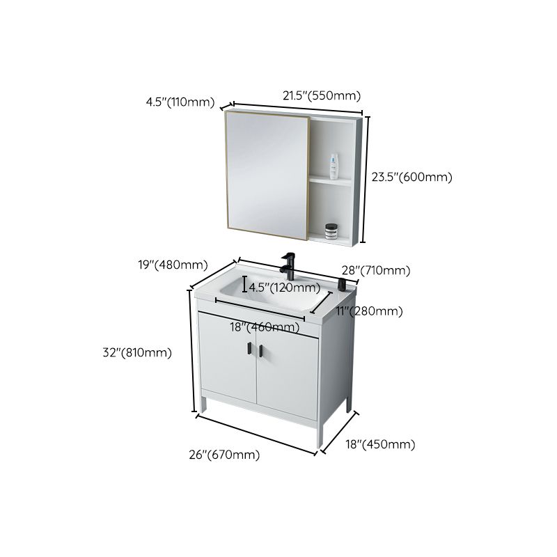 Aluminum Bathroom Vanity Modern Bathroom Vanity Set for Bathroom