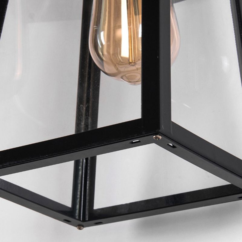 Industrial Metal Wall Light 14" High Wall Sconce with Glass for Outdoors