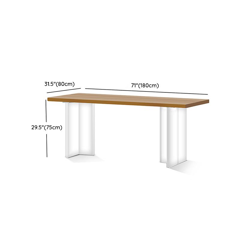 1/7 Pcs Solid Wood Dining Set Modern Rectangle Table Dining Set with Windsor Chairs