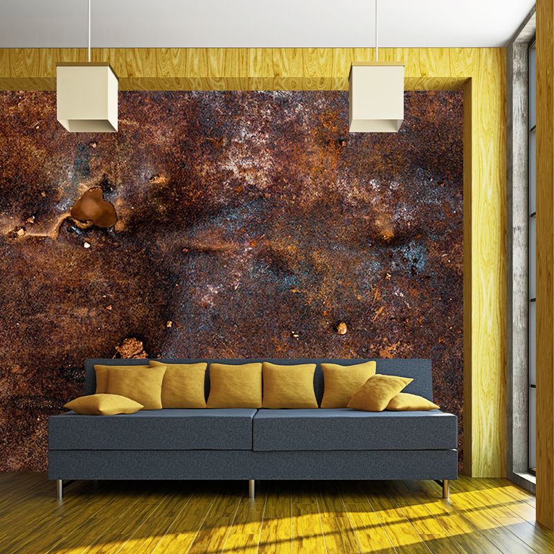 Rusty Metal Mural Wallpaper for Living Room Decor, Custom Size Available